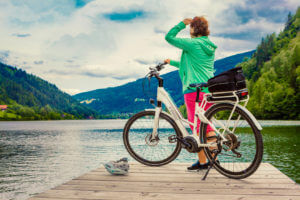 Woman with eBike
